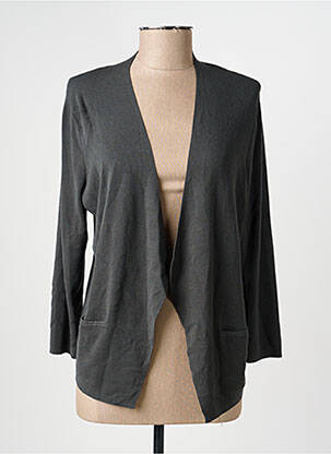 Gilet manches longues col v gris OLSEN femme