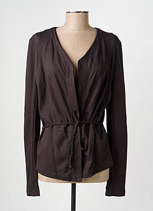 Gilet manches longues col rond marron OLSEN femme
