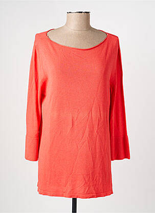 Pull coupe droite manches longues orange ESCORPION femme