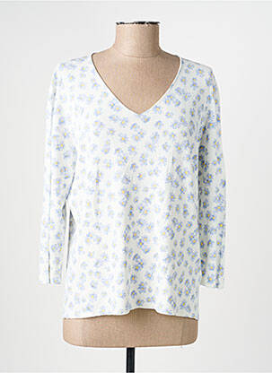 Pull coupe droite manches longues blanc ESCORPION femme