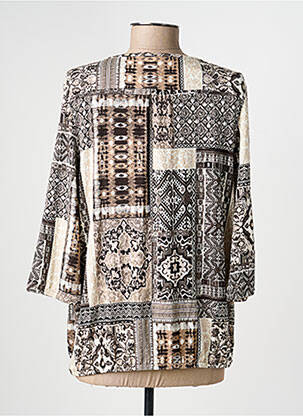 T-shirt manches 3/4 manches 3/4 marron OLSEN femme