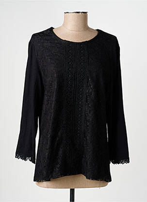 T-shirt manches longues manches longues noir CHRISTINE LAURE femme