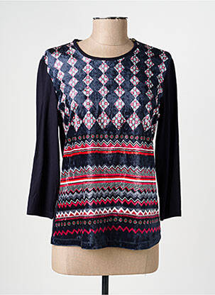 T-shirt manches longues manches longues bleu CHRISTINE LAURE femme