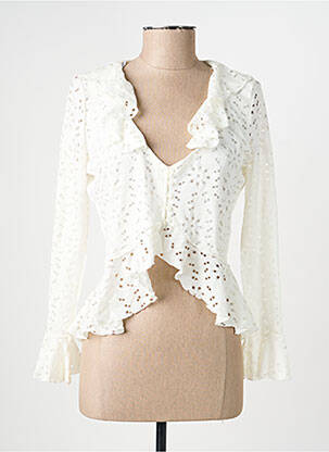 Top stretch manches longues blanc DESIGUAL femme