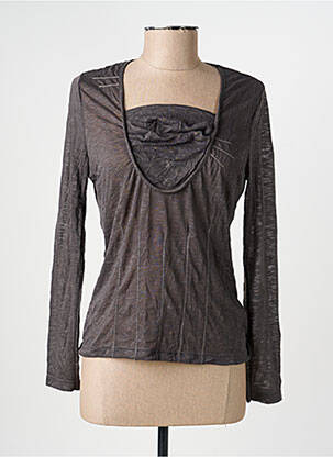 T-shirt manches longues manches longues gris PAUSE CAFE femme