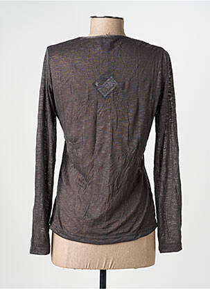 T-shirt manches longues manches longues gris PAUSE CAFE femme