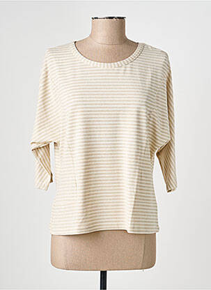T-shirt manches 3/4 manches 3/4 beige GUITARE femme