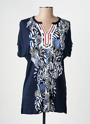 T-shirt imprimé fantaisie manches courtes bleu OLSEN femme