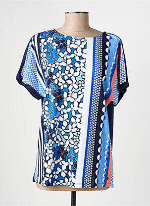 T-shirt imprimé fantaisie manches courtes bleu OLSEN femme