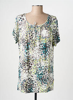 Top stretch manches courtes vert GRIFFON femme