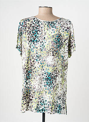 Top stretch manches courtes vert GRIFFON femme