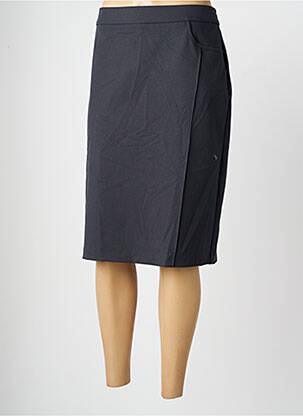 Jupe mi-longue coupe droite gris FRANK WALDER femme
