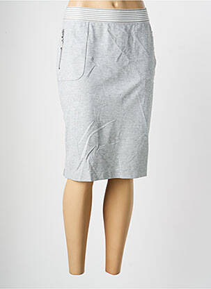 Jupe mi-longue coupe droite gris OLSEN femme