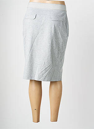 Jupe mi-longue coupe droite gris OLSEN femme