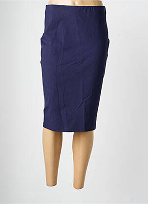 Jupe mi-longue stretch bleu PAUSE CAFE femme