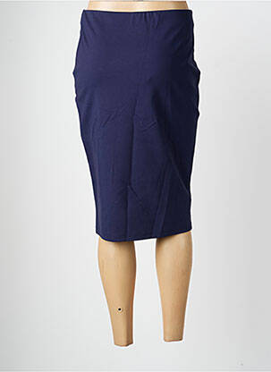 Jupe mi-longue stretch bleu PAUSE CAFE femme