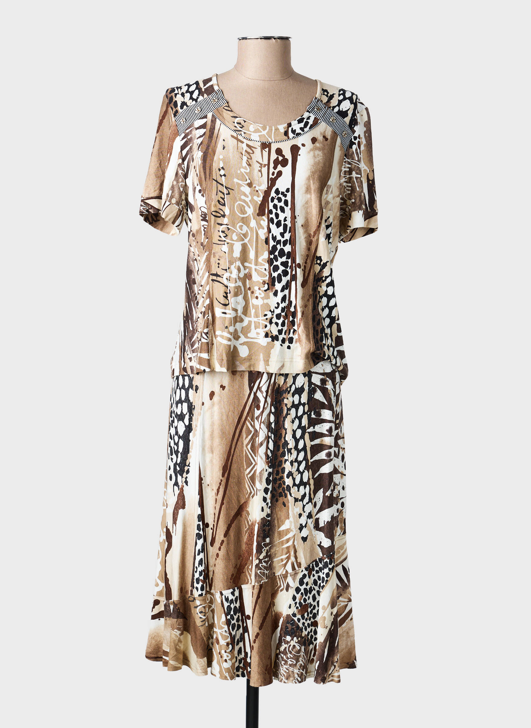 Ensemble jupe bas jupe marron PAUPORTÉ femme