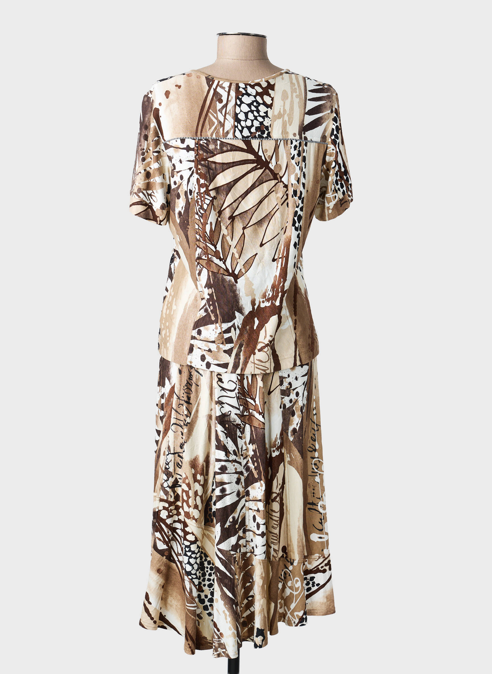 Ensemble jupe bas jupe marron PAUPORTÉ femme