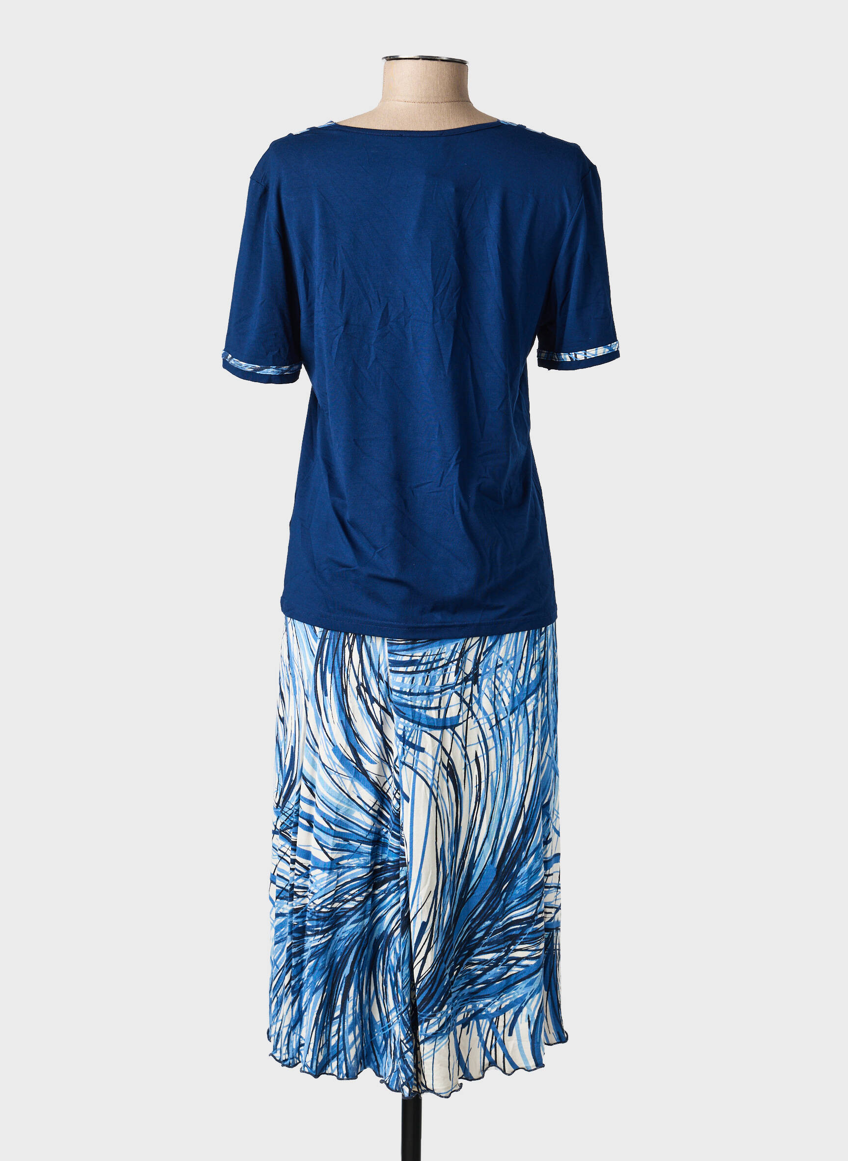 Ensemble jupe coupe cintrée bleu PAUPORTÉ femme