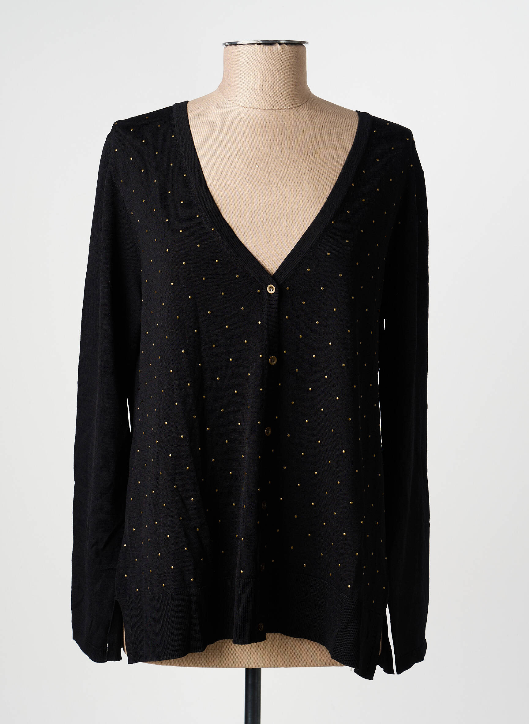 Gilet manches longues coupe cintrée noir ESCORPION femme