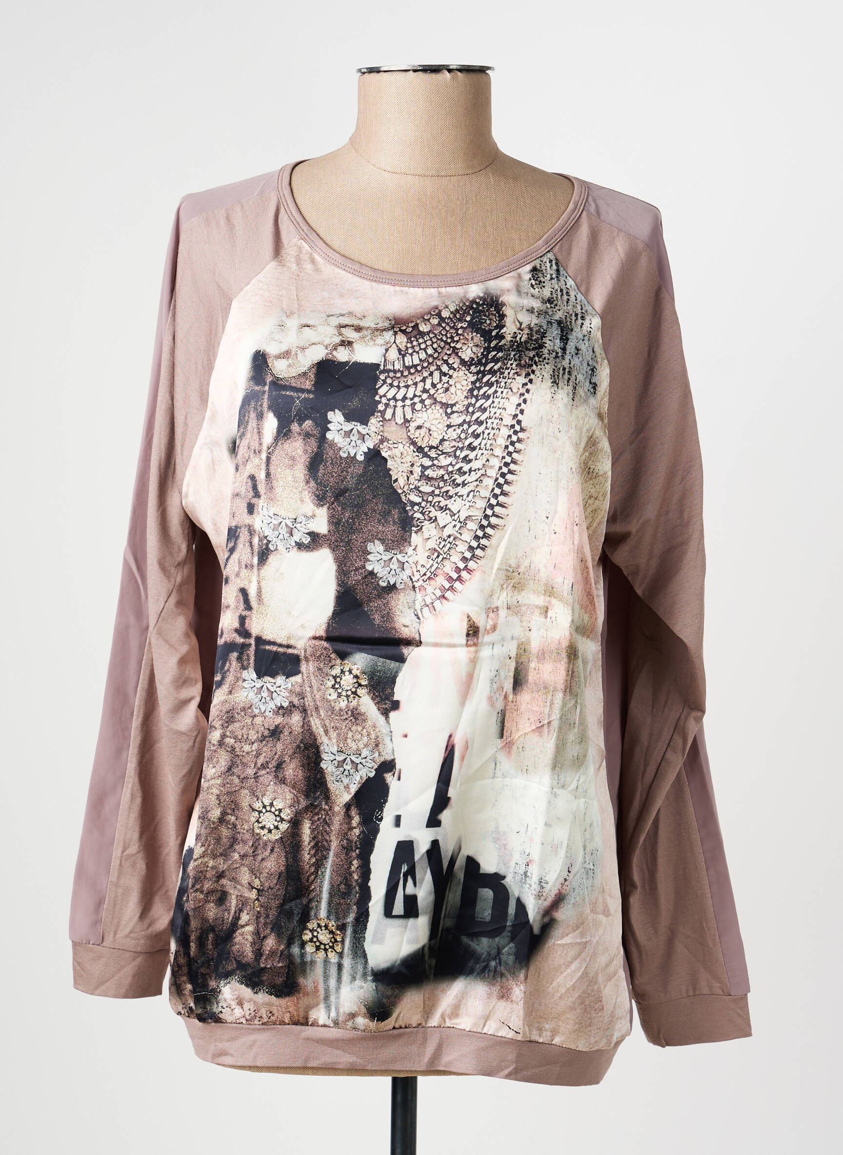 T-shirt manches longues manches longues marron RABE femme