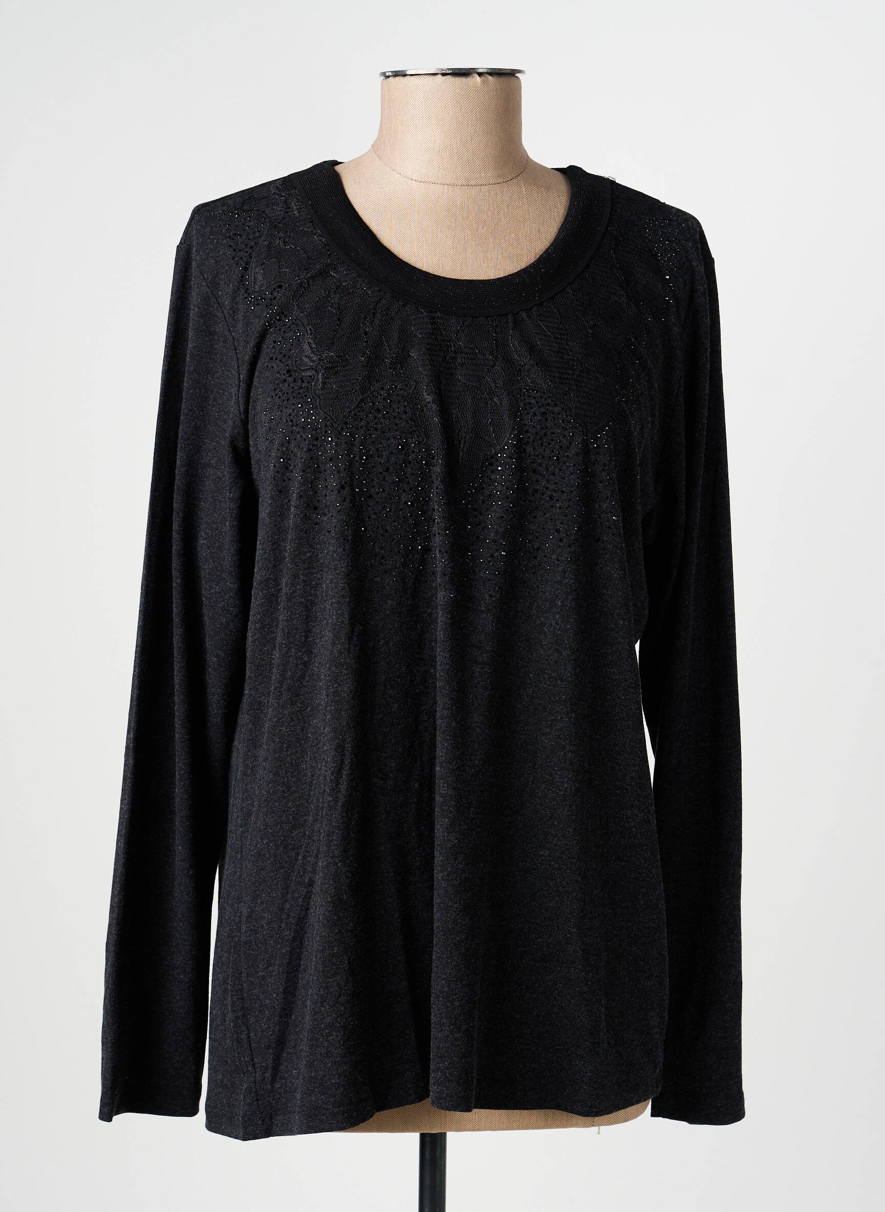 T-shirt manches longues manches longues gris GRIFFON femme
