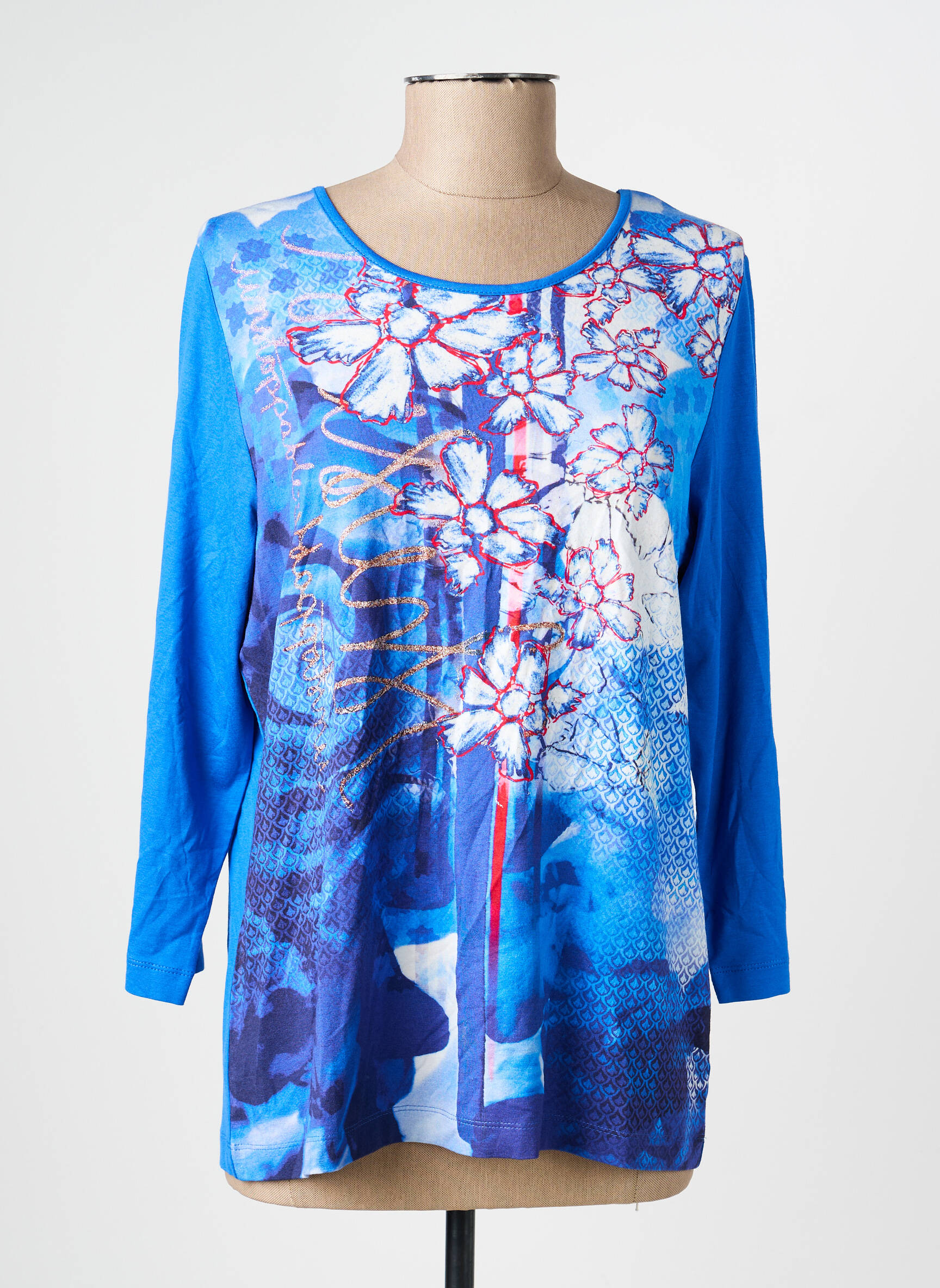 T-shirt manches longues manches longues bleu RABE femme