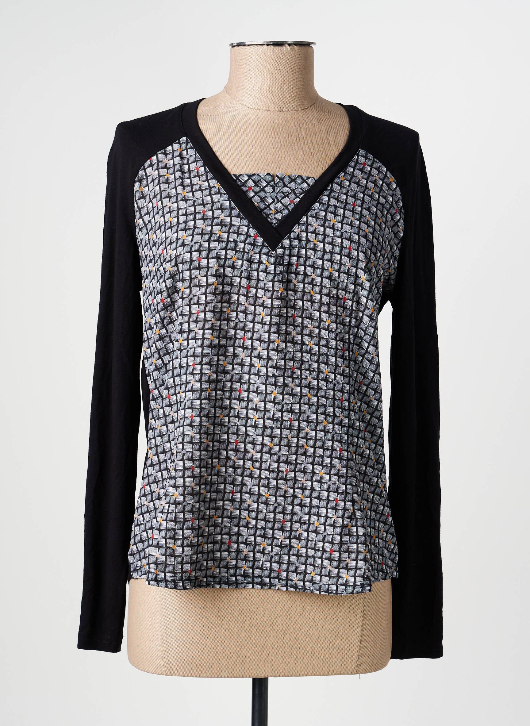 T-shirt manches longues manches longues noir PAUPORTÉ femme