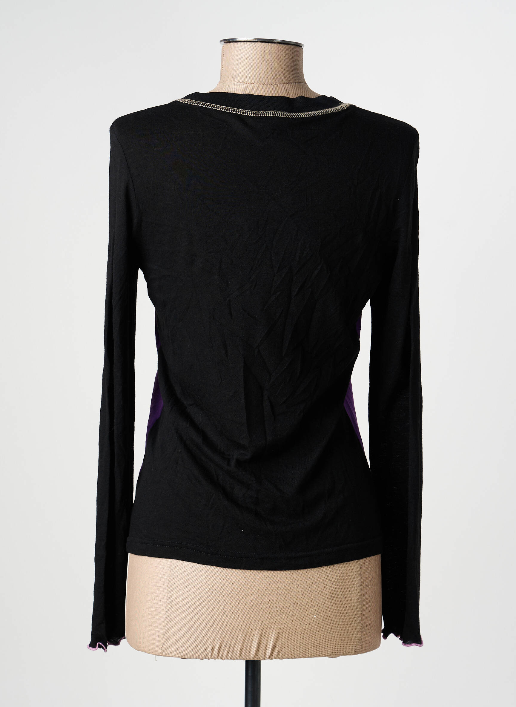 T-shirt manches longues manches longues noir PAUSE CAFE femme