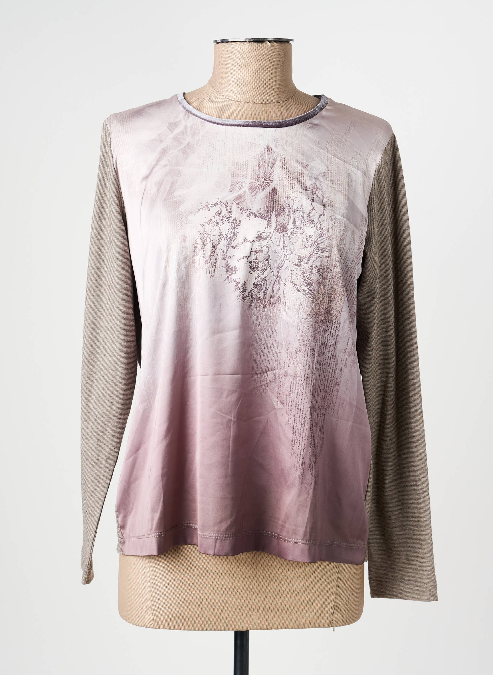 T-shirt manches longues manches longues marron RABE femme