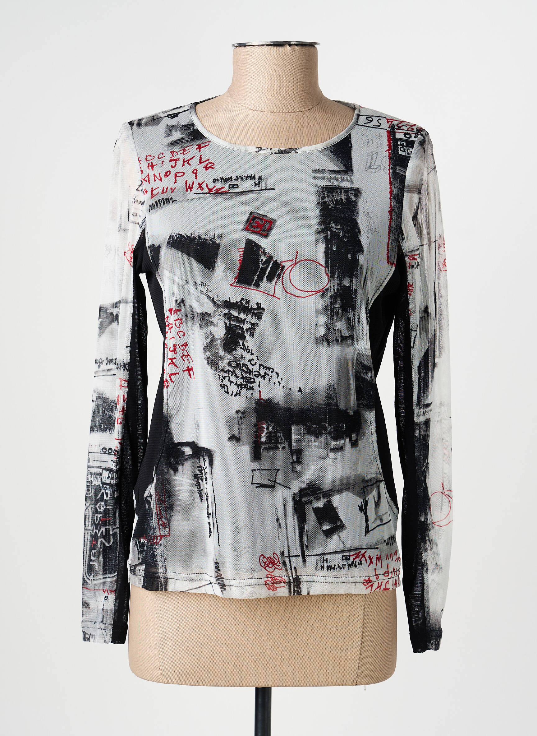 T-shirt manches longues manches longues gris PAUPORTÉ femme