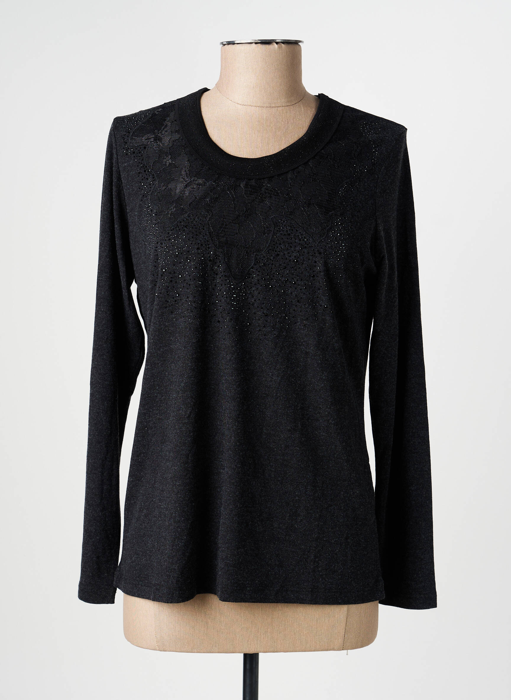 T-shirt manches longues manches longues gris GRIFFON femme