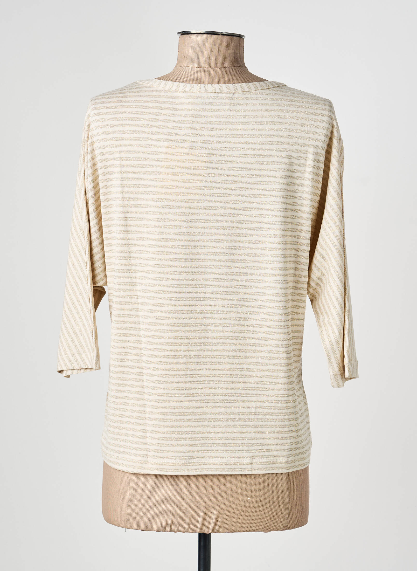 T-shirt manches 3/4 manches 3/4 beige GUITARE femme