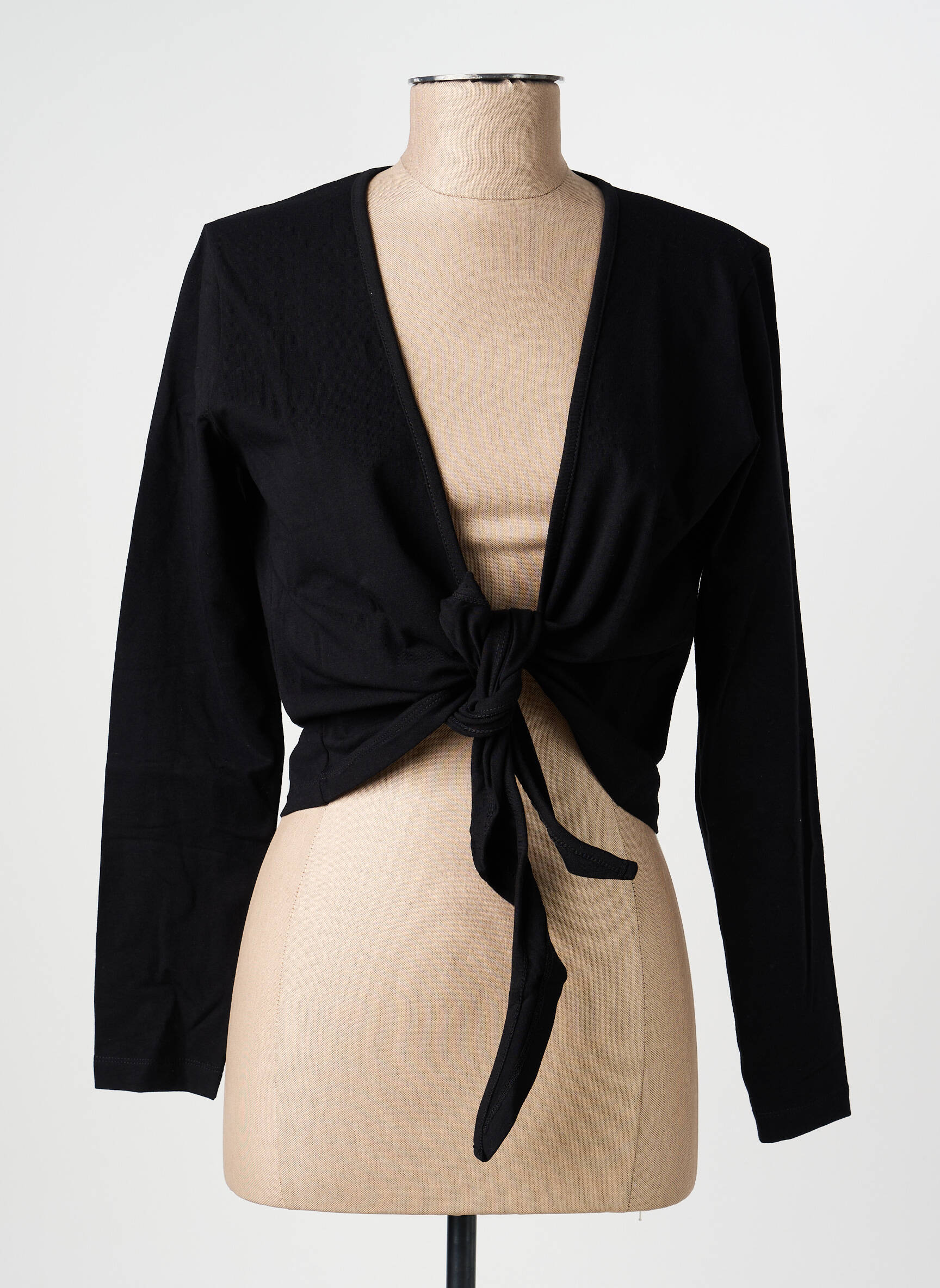 Boléro maille fine noir KATMAI femme