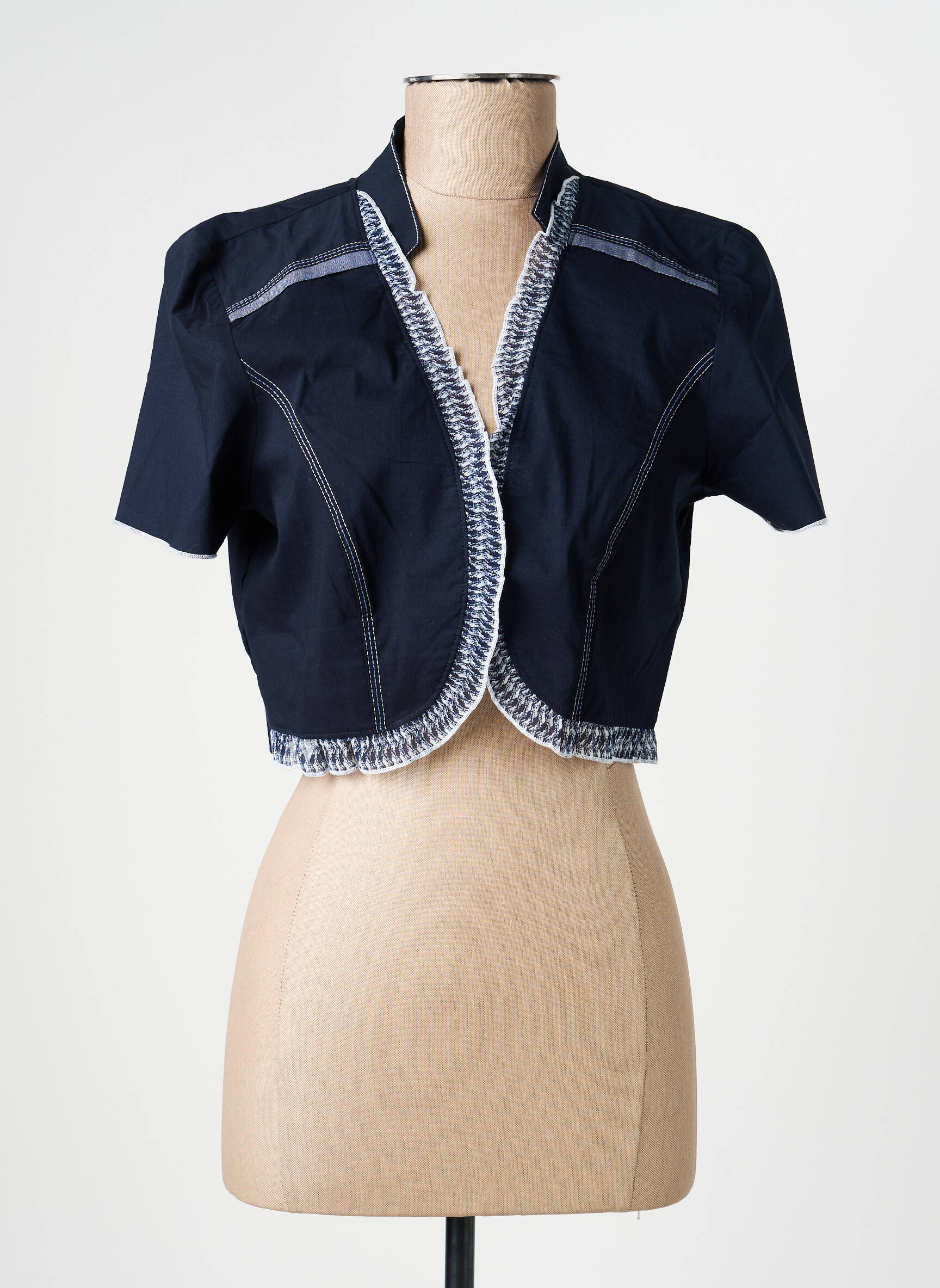 Veste casual coupe cintrée bleu CHRISTINE LAURE femme