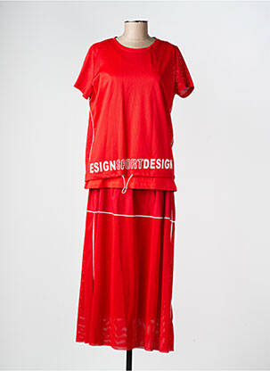 Ensemble jupe coupe cintrée rouge TUZZI femme