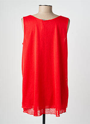 Top stretch sans manche rouge FA CONCEPT femme