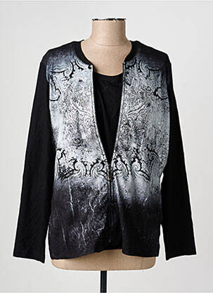 Veste casual col rond noir RABE femme