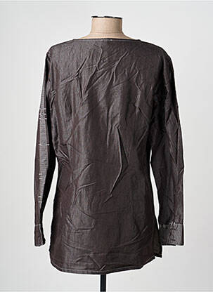 Chemisier coupe cintrée manches longues gris PAUSE CAFE femme