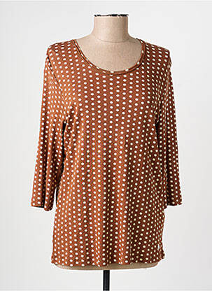Top stretch manches longues marron OLSEN femme