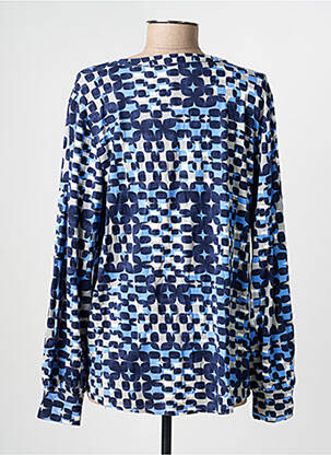 Blouse imprimé fantaisie manches longues bleu OLSEN femme
