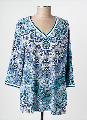 Top stretch manches longues bleu OLSEN femme