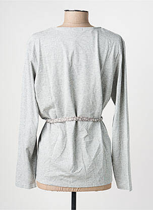 Top col carré manches longues gris ESCORPION femme