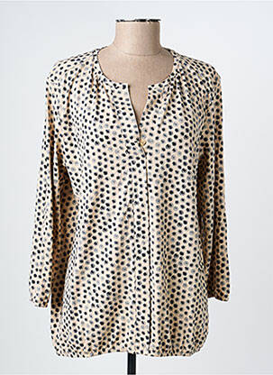 Blouse imprimé fantaisie manches longues beige THOMAS RABE femme