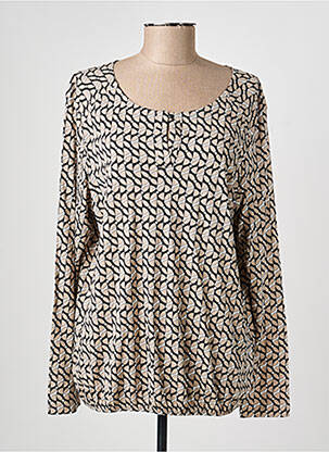 Blouse imprimé fantaisie manches longues beige OLSEN femme