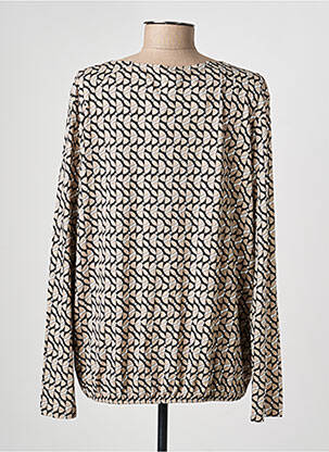 Blouse imprimé fantaisie manches longues beige OLSEN femme