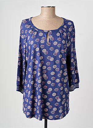 Blouse imprimé fantaisie manches longues bleu OLSEN femme