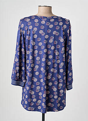 Blouse imprimé fantaisie manches longues bleu OLSEN femme
