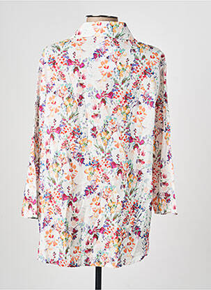 Chemisier imprimé fleurs manches longues blanc GRIFFON femme