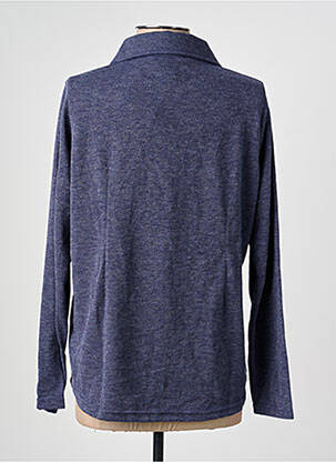 Chemisier coupe cintrée manches longues bleu I.ODENA femme